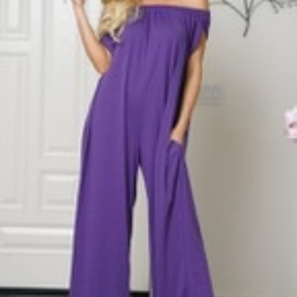 Off Shoulder Palazzo Jumper